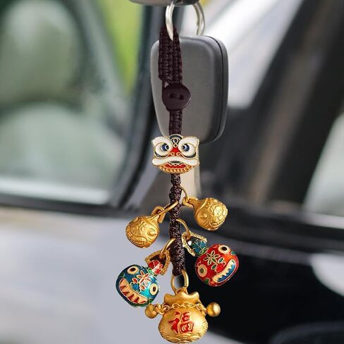 1-Pack Chinese Style Plutus Lucky Keychain, Hand-Woven Short Lanyard, Car Key Charm & Fashion Accessory in Saudi Arabia