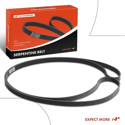 A-Premium Engine Serpentine Drive Belt Compatible with Ford & Starcraft Bus Cars - E-250 04-14, E-150 E-350 Club Wagon 04-05, E-350 E-450 Super Duty 04-16, Starlite 04-16, Aftermarket Air Conditioning in Saudi Arabia