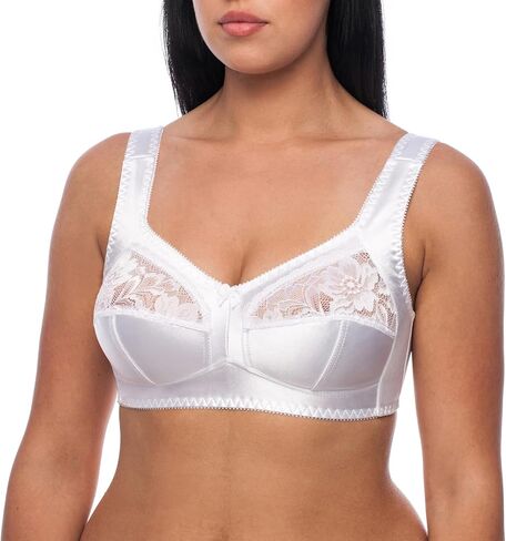 frugue Women's Plus Size Wirefree Minimizer Unlined Shiny Bra in Saudi Arabia