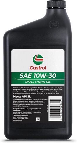 زيت محرك كاسترول SAE 10W-30 صغير لمحركات ذات 4 دورات - يحمي من الصدأ والتآكل - مناسب لجزازات العشب ومعدات الطاقة الخارجية - 32oz in Saudi Arabia