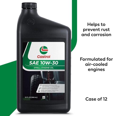 زيت محرك كاسترول SAE 10W-30 صغير لمحركات ذات 4 دورات - يحمي من الصدأ والتآكل - مناسب لجزازات العشب ومعدات الطاقة الخارجية - 32oz in Saudi Arabia