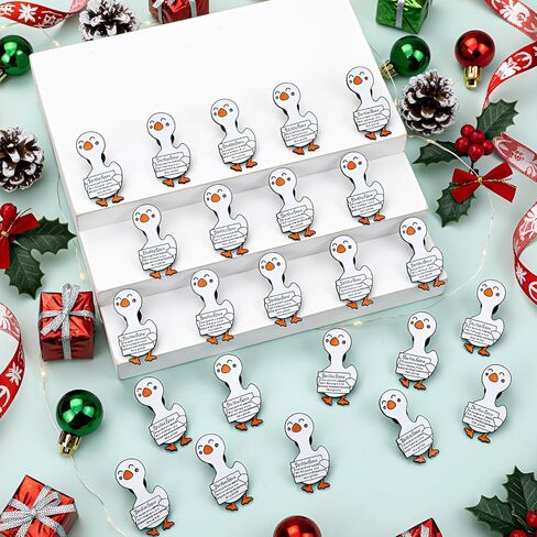 Giegxin 40 Pcs Silly Goose Pins Bulk Positive Goose Enamel Brooch Christmas Cute Decor Funny Gift Inspirational Charms Xmas Socking Stuffer for Employee Coworker Women in Saudi Arabia
