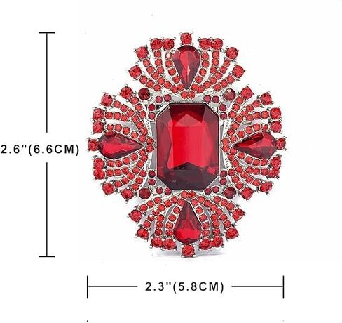 Vintage Brooch Pin Rhinestone CZ Flower Lapel Pins Christmas Brooch Corsage Badge Pin Elegant Dress Clothing Hat Bag Accessories Jewerly for Women Teen Girls in Saudi Arabia