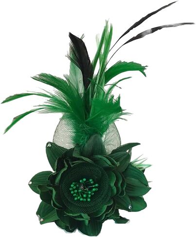 Multi-function Feather Flower Brooch Pins & Hair Clips for Women Girls Corsage Brooch Party Ceremony Accessories Dance Banquet Pins Headdress in Kuwait