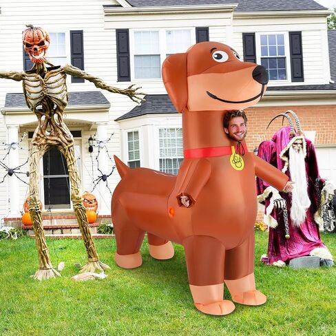 أزياء Soulchen Halloween القابلة للنفخ للبالغين من Dachshund Blow Dog أزياء قابلة للنفخ لحفلات الهالوين التنكرية للحيوانات in Saudi Arabia