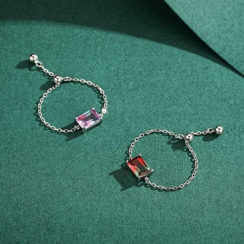 14K White Gold Over 925 Silver Paraiba Tourmaline Ring, Diver Color and Adjustable Open Design in Kuwait