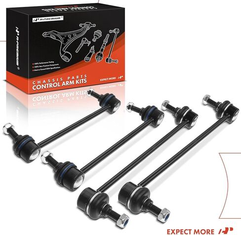 مجموعة A-Premium مكونة من 4 قطع، مجموعة وصلات قضيب التثبيت الأمامية والخلفية، متوافقة مع Mini Cooper Base 2002 2003 2004 2005 2006 in Saudi Arabia
