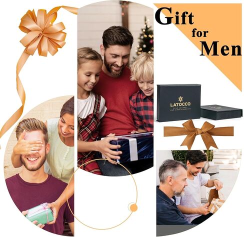 Coffee Premium Leather Wallet for Men with Flip ID -Inspire Series-RIFD Blocking Men's Wallet -Gifts for Men- Top Grain Bifold Leather Wallet- Dad Gifts in Saudi Arabia