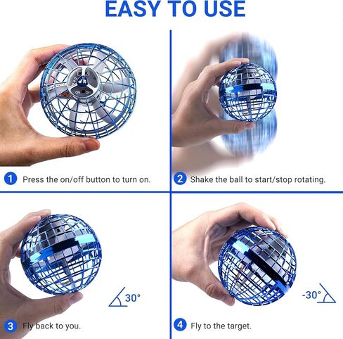 Flying Orb Ball Mini Drone: Hover Spinner Fly Boomerang Sphere Pro Galaxy Ball 2024 Upgraded - Magic Floating Galactic Globe Cosmic Hand Controlled with Led Light in Kuwait
