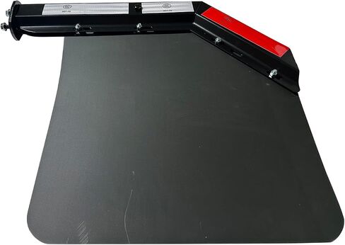 Pair Black Angled Spring Loaded Mud Flap Hanger Bracket with Angled Splash Guard Mudflap 24"x24" for Semi Truck Trailer, 1-1/8" Bolt Spacing Hanger Kit & Heavy Duty Polymer Mudflaps in Saudi Arabia