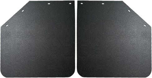 Pair Black Angled Spring Loaded Mud Flap Hanger Bracket with Angled Splash Guard Mudflap 24"x24" for Semi Truck Trailer, 1-1/8" Bolt Spacing Hanger Kit & Heavy Duty Polymer Mudflaps in Saudi Arabia