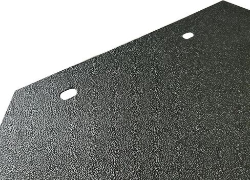 Pair Black Angled Spring Loaded Mud Flap Hanger Bracket with Angled Splash Guard Mudflap 24"x24" for Semi Truck Trailer, 1-1/8" Bolt Spacing Hanger Kit & Heavy Duty Polymer Mudflaps in Saudi Arabia