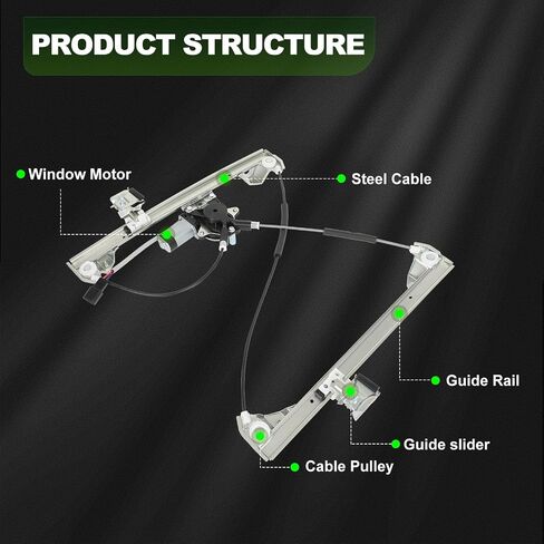 SCITOO Front Left Power Window Regulator Replacement for 2003-2009 for Hummer H2 751-705 in Saudi Arabia