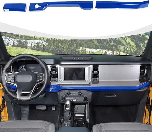 for Bronco Dash Panel Cover, Center Console Dashboard Trim Compatible with 2021-2025 Ford Bronco Interior Accessories, Pink in Saudi Arabia