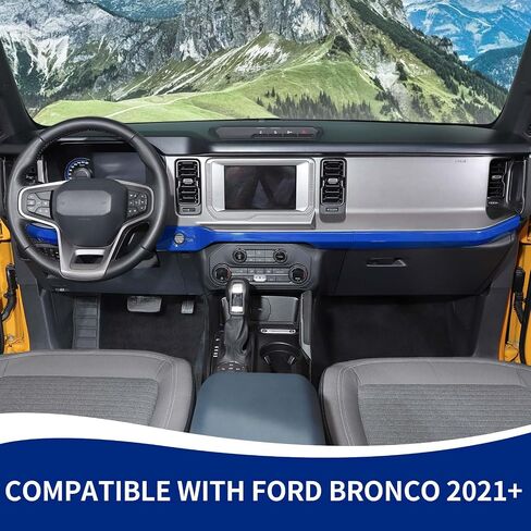 for Bronco Dash Panel Cover, Center Console Dashboard Trim Compatible with 2021-2025 Ford Bronco Interior Accessories, Pink in Saudi Arabia