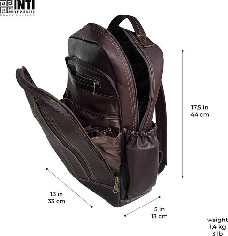 Classic Leather Backpack | Spacious Laptop Backpack for Work, Travel & Everyday Use | Handcrafted, Durable & Stylish in Saudi Arabia