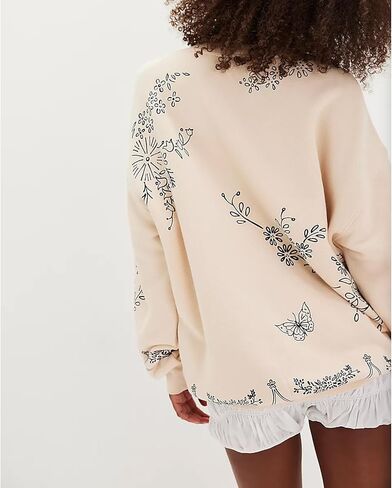 Y2k Women Long Sleeve Cute Graphic Print Oversized Sweatshirt Aesthetic Preppy Teen Girl Pullover Hoodies in Kuwait