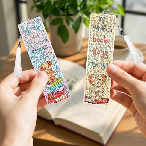 Diamond Painting Art Bookmarks - 6 PCS DIY Horse Flower Diamond Painting Kits by Numbers Farmhouse Art Craft Mothers Day Birthday Graduation Gift for Beginner Horse Lover Students Teachers in Kuwait
