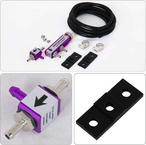 AJP Distributors Upgrade Universal T6061 Billet Aluminum Turbo Charger Closed Loop In-Cabin Boost Controller Manual Adjustable Adjustment 1-30 PSI Turbocharger Set Kit Purple in Saudi Arabia