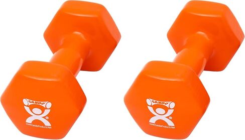 دمبل كاندو مطلي بالفينيل باللون البرتقالي بوزن 10 رطل، قطعة واحدة من الوزن المحمول لتدريب العضلات والتدريبات، معدات رياضية منزلية مرمزة بالألوان ومضادة للدوران، للمبتدئين والمحترفين... in Kuwait