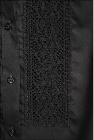 Lands' End Women's Sleeveless No Iron Shirt with Lace Inset in Saudi Arabia