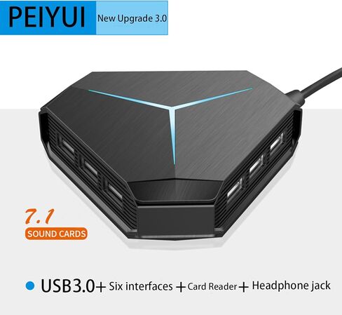 بطاقة صوت ستيريو خارجية بمحول USB 2.5 مع سماعة رأس وميكروفون مقاس 3.5 ملم ومقبس USB لأجهزة Windows وMac وLinux والكمبيوتر الشخصي وأجهزة الكمبيوتر المحمولة وأجهزة الكمبيوتر المكتبية وPS4 USB خارجي للكمبيوتر in Kuwait