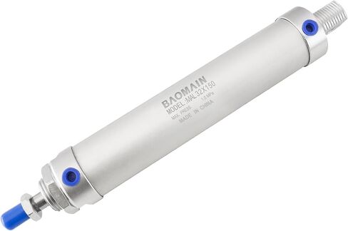 Baomain Mini Air Cylinder MAL 20 X 125 Single Male Thread Rod Dual Action 20 Bore 125 Stroke in Saudi Arabia