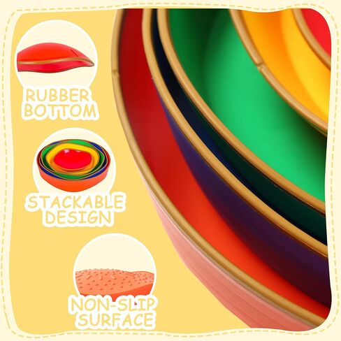 6PCS Balance Stepping Stones for Kids Non-Slip River Stones Obstacle Course Play Indoor and Outdoor Coordination Game Sensory Toys Toddler Ages 3 4 5 6 7 8+ in Saudi Arabia