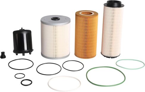 Set of 4 Filter Kit, for Paccar MX13 MX-13 EPA13 Engine, 1948921 Oil Filter Element, 1922496 Oil Filter Element Centrifugal, 2277129 Fuel Filter, FS19915 Fuel Filter Water Separator in Saudi Arabia