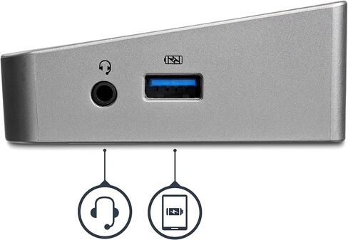 StarTech.com USB 3.0 Docking Station Dual Monitor with HDMI & 4K DisplayPort - USB 3.0 to 4x USB-A, Ethernet, HDMI and DP - USB Type A Universal Laptop Docking Station for Mac & Windows (USB3DOCKHDPC) in Kuwait