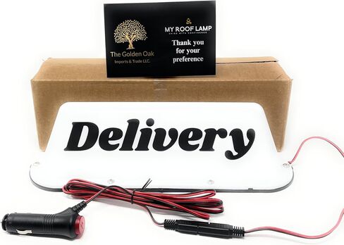 #736-12V LED Magnetic Roof Sign for Delivery Cars - Waterproof, Bright, Weatherproof Light to Enhance Vehicle top Visibility in Saudi Arabia