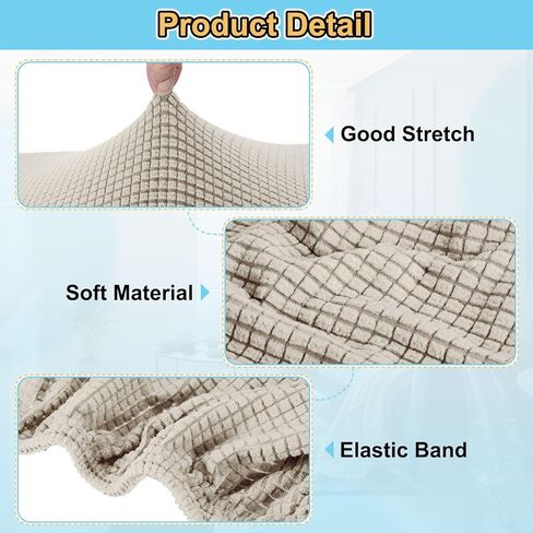 غطاء عثماني قابل للتمدد من uxcell، غطاء منزلق عثماني مربع كبير الحجم مستطيل الشكل مع مطاط لمقعد القدم وغرفة المعيشة وغرفة النوم بطول مناسب 130-160 سم / 51 بوصة - 63 بوصة، كبير جدًا، عنابي in Kuwait