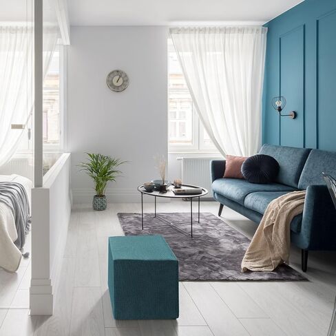 غطاء عثماني قابل للتمدد من uxcell، غطاء منزلق عثماني مربع كبير الحجم مستطيل الشكل مع مطاط لمقعد القدم وغرفة المعيشة وغرفة النوم بطول مناسب 130-160 سم / 51 بوصة - 63 بوصة، كبير جدًا، عنابي in Kuwait