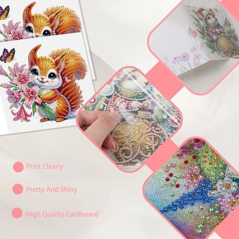 Jishshay 6 PCS Art Diamond Art Cards Diamond Painting Cards Tensing Cards Painting Cards Birthday Cards Diamond Art Birthred in Kuwait