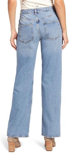 Free People Women’s We The Free High Waist Slit Hem Straight Jeans Vintage Light 28 in Saudi Arabia