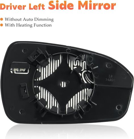 Driver/Left Side Power Heated Mirror Glass Fits for Ford Fusion 2013 2014 2015 2016 2017 2018 2019 2020 Replacement for DS7Z17K707F DS7Z-17K707-F in Saudi Arabia
