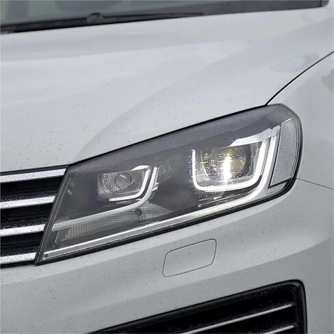 متوافق مع VW Touareg 2016 2017 2018 سيارة الجبهة عدسة المصباح الأمامي غطاء كشافات قذيفة شفافة عاكس الضوء زجاج غطاء المصباح (اليسار واليمين) in Saudi Arabia