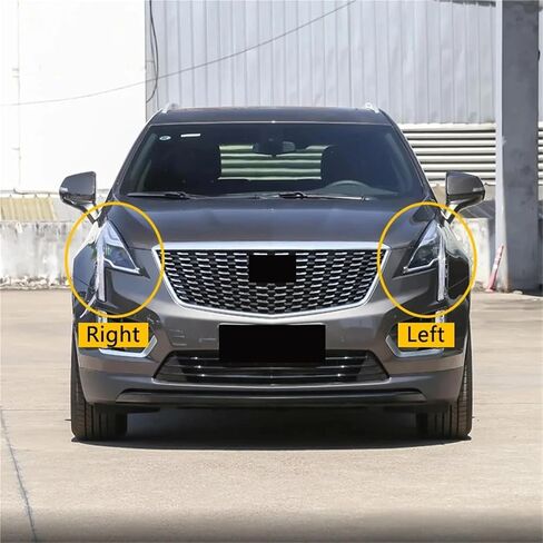 Auto Car Compatible for Cadillac XT5 2016-2022 Front Headlight Cover Glass Headlamp Transparent Lampshade Lamp Shell Lens(Left) in Saudi Arabia