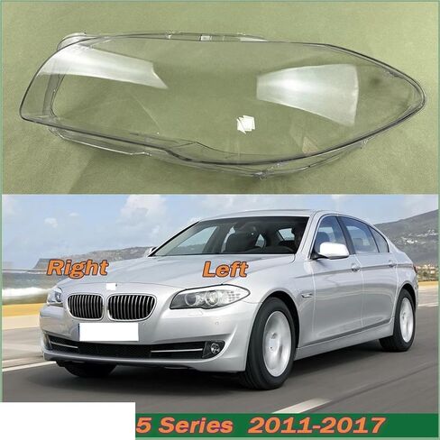 Car Accessories Headlight Lamp Shade Compatible for BMW 5 Series F18 F10 520 525 535 530 2011-2017 Headlamp Lampshade Cover Lens Plexiglass(Right) in Saudi Arabia