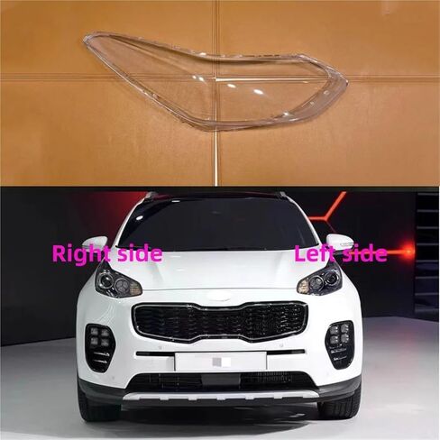 Compatible for Kia KX5 Sportage 2016 2017 2018 Car Headlight Shell Headlamp Cover Replacement Headlamp Lens Headlight Glass(Right side) in Saudi Arabia