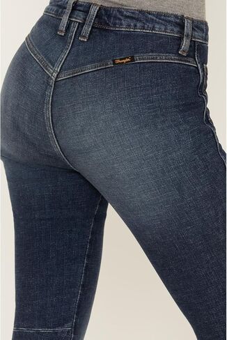 بنطلون جينز فيكتوريا نسائي من Wrangler مقاس متوسط ​​وواسع الارتفاع وجيب واسع - 112321422، 28 عرض × 36 طول in Saudi Arabia