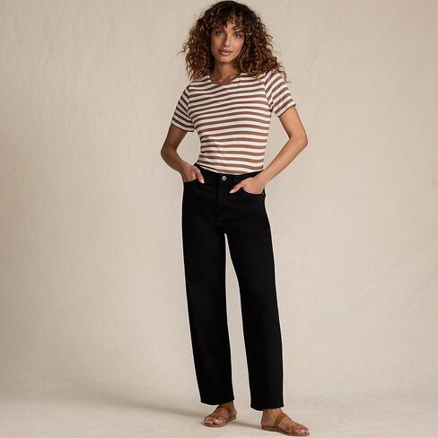 Lands' End Women's Recover High Rise Barrel Leg Ankle Jeans in Saudi Arabia