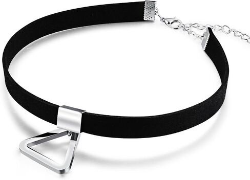 Triangle Black Velvet Lace Choker Necklace for Women,Halloween Cosplay Jewelry,Goth Jewelry Gifts in Saudi Arabia