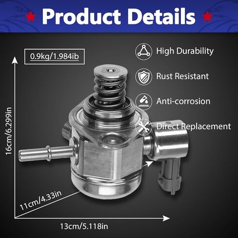 High Pressure Fuel Pump Compatible with 2013-2016 Ford Escape, 2013-2016 Ford Fusion, 2013-2018 Ford Focus, 2012-2015 Ford Explorer, 2012-2014 Ford Edge, 2013-2017 Ford Taurus in Saudi Arabia