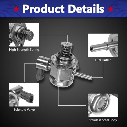 High Pressure Fuel Pump Compatible with 2013-2016 Ford Escape, 2013-2016 Ford Fusion, 2013-2018 Ford Focus, 2012-2015 Ford Explorer, 2012-2014 Ford Edge, 2013-2017 Ford Taurus in Saudi Arabia