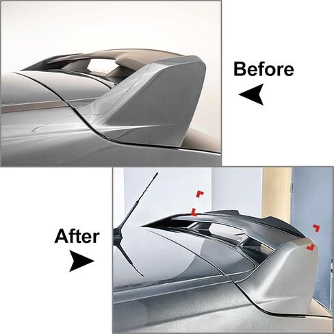 GZYF Rear Roof Top Spoiler Window Wing Lid Extension Flaps Glossy Black ABS for Ford Focus MK3 RS 11-18 Car in Saudi Arabia