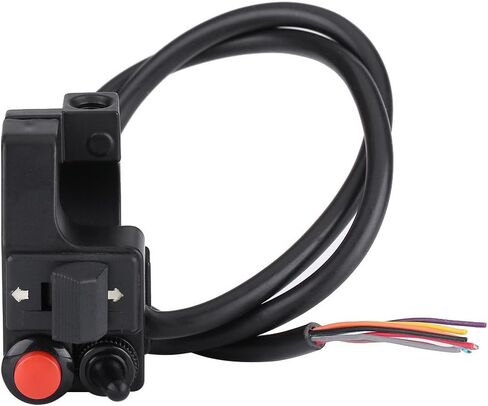 Motorcycle Handlebar Control Switch, 7/8" 22mm Aluminum Alloy Left Motorcycle Handlebar with Horn Beam and Turn for Motorcycle Modification in Saudi Arabia