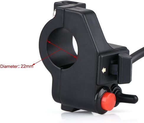 Motorcycle Handlebar Control Switch, 7/8" 22mm Aluminum Alloy Left Motorcycle Handlebar with Horn Beam and Turn for Motorcycle Modification in Saudi Arabia