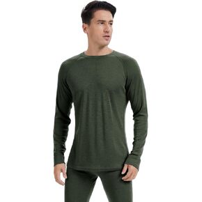 طبقة أساسية من صوف ميرينو 100% للرجال خفيفة الوزن وأكمام طويلة وطبقة أساسية نشطة in Kuwait