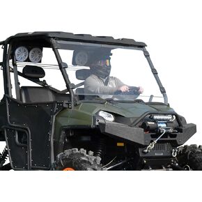 SuperATV Polaris Ranger XP 800 زجاج أمامي كامل | واضح (بدون صبغة) | يشتمل على سدادة لمبة مثبتة مسبقًا in Kuwait